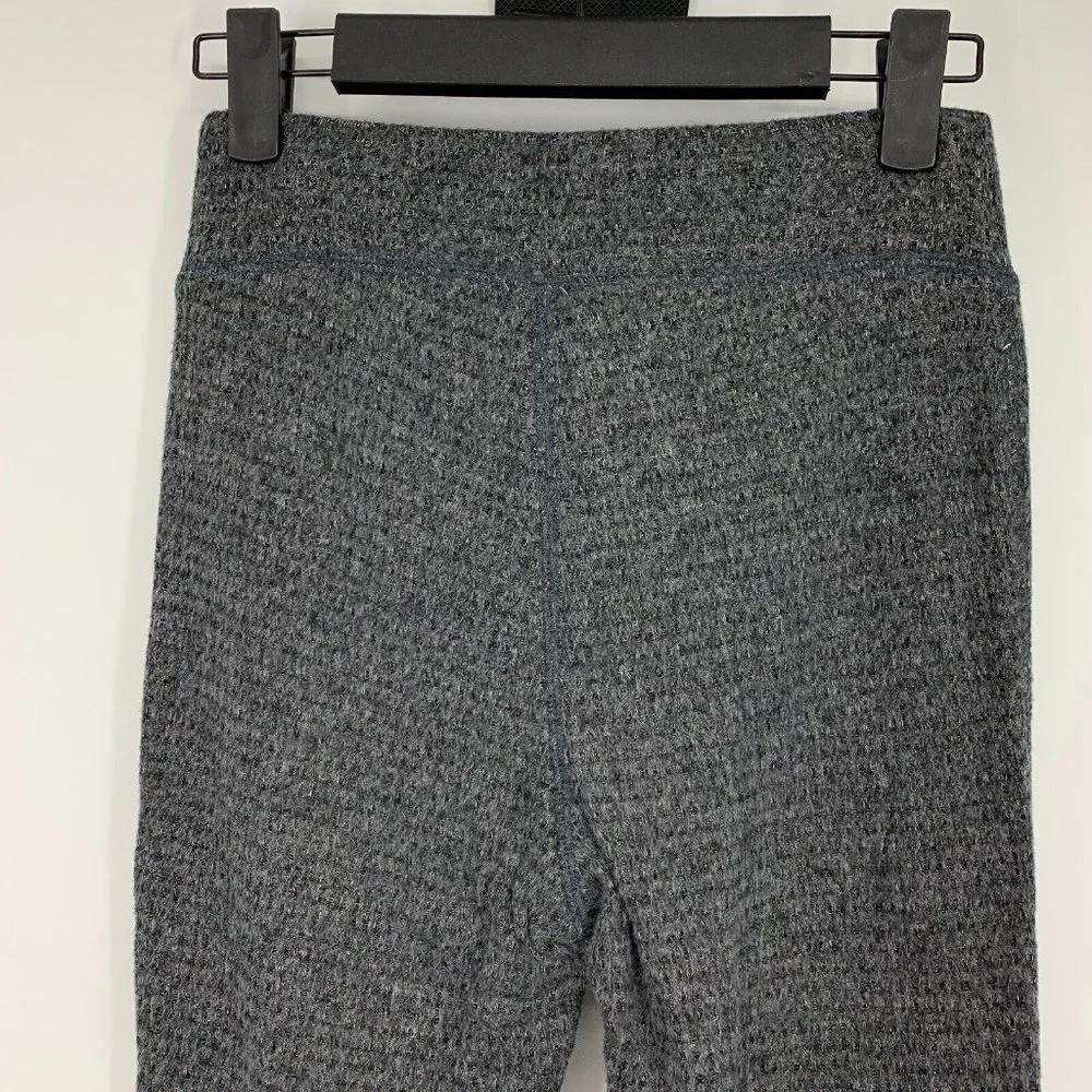 Aerie Leggings Black Gray Lounge Pull On Waffle Knit High Rise - Picture 10 of 13